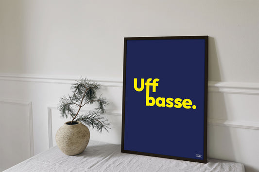 Hessisches Poster "Uffbasse" farbig